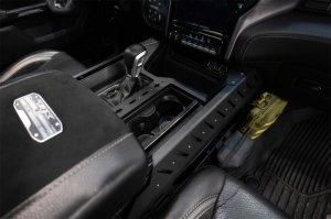 RAM 1500 TRX Center Console Molle Panels & Digital Device Bridge - Addictive Desert Designs - Hammer Black - `21-`27